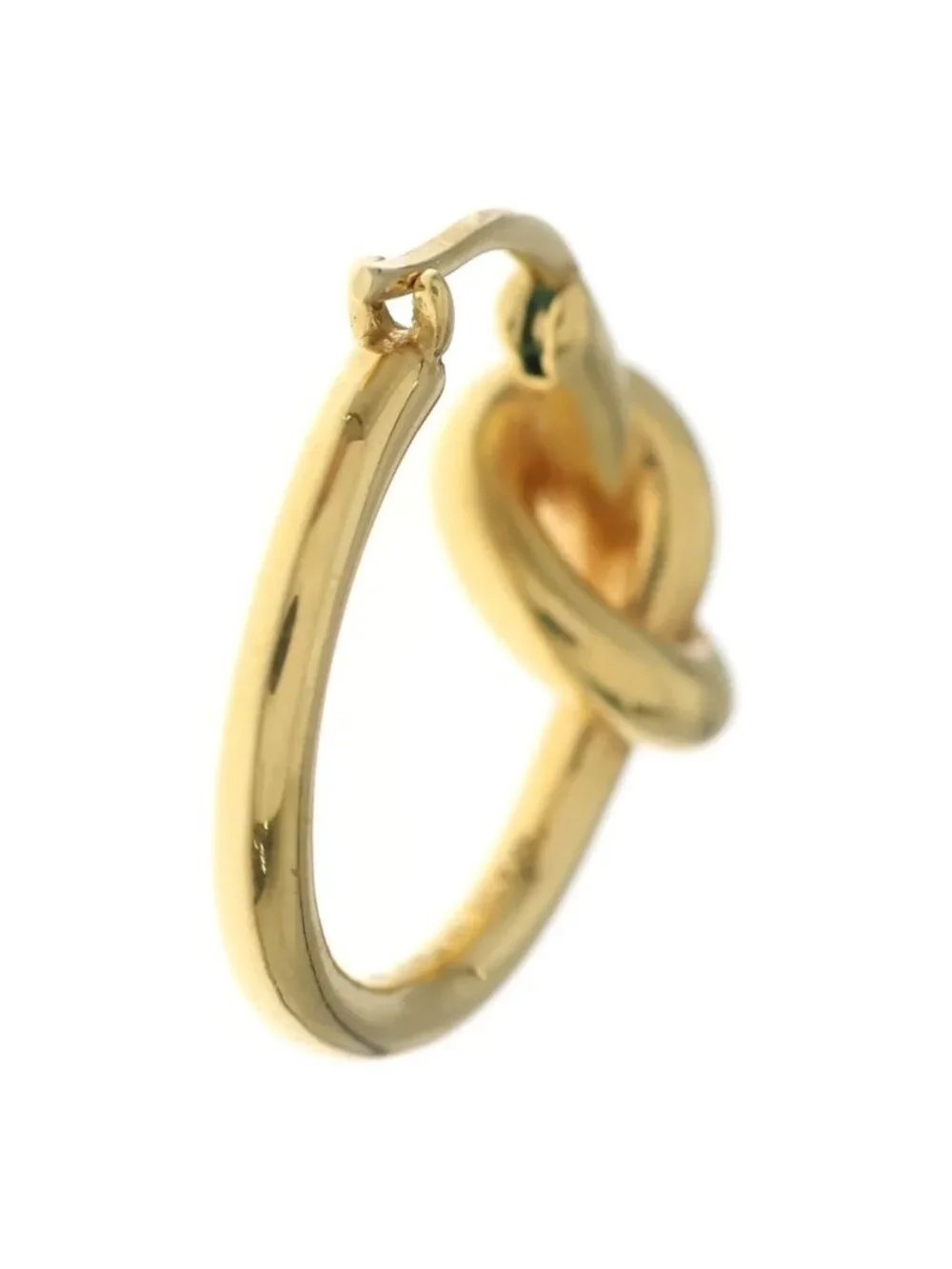 Celine Knot Small Hoop Earrings Gold Plated
